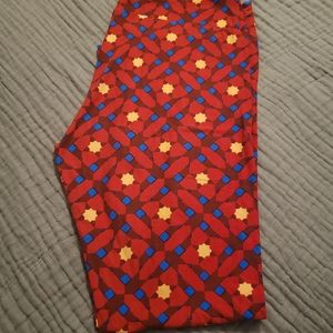 TC Red, Blue & Cream Lularoe Leggings